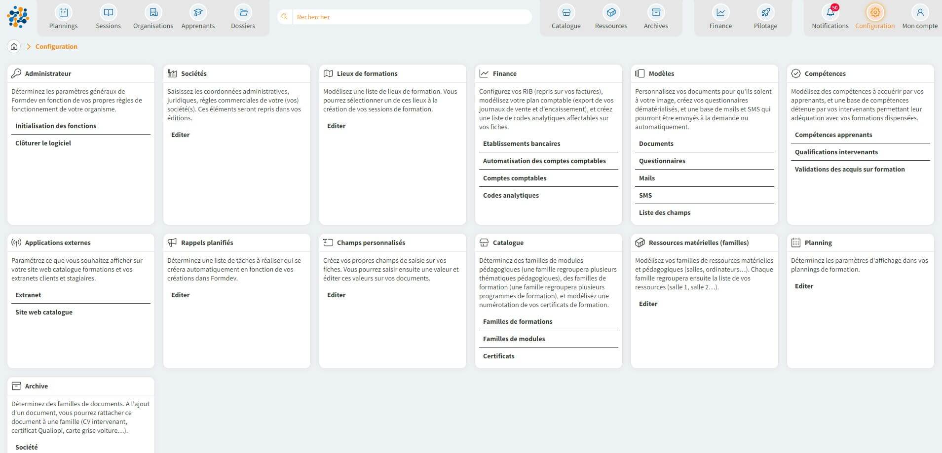 Export comptable- Comptabilité et gestion centre de formation FormDev