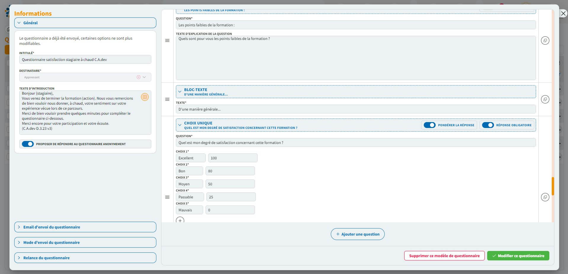 Questionnaires d&eacute;mat&eacute;rialis&eacute;s